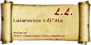 Lazarovics Lídia névjegykártya